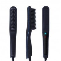 Ceramic Straightener Comb Ionic Hair Brush  black color