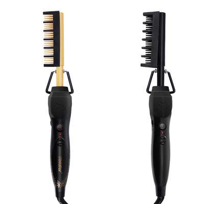 Ubeator Electric Ceramic Hair Straightener Brush Hair Splint  Used globally electric comb Removable protective sleeve